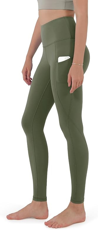 ODODOS Women's High Waisted Yoga Capris with Pockets,Tummy Control Non See Through Workout Sports... | Amazon (US)