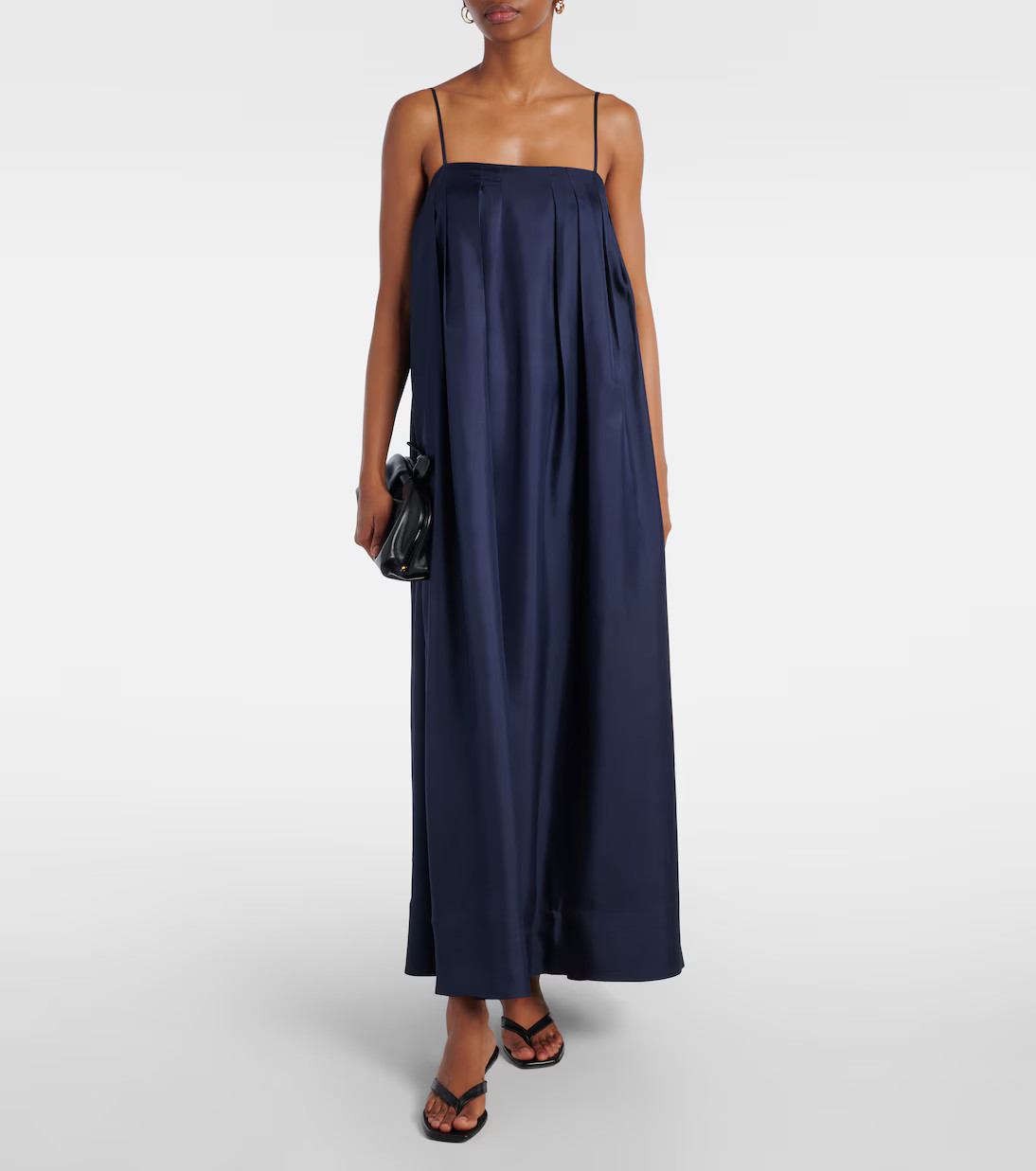Heather pleated silk twill maxi dress | Mytheresa (US/CA)