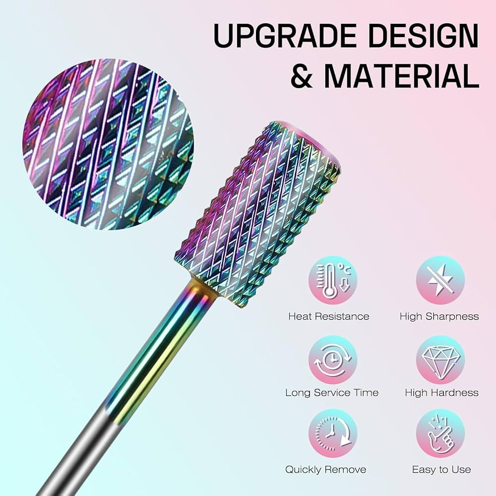 Depvko 10pcs Carbide Nail Drill Bits Set with 75Pcs Small Sanding Bands | Amazon (US)