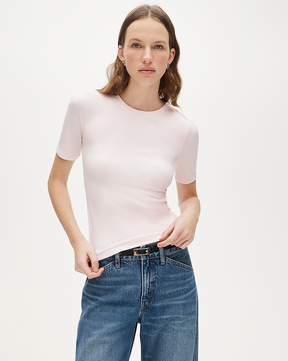 Refined rib elbow-sleeve T-shirt | J. Crew US