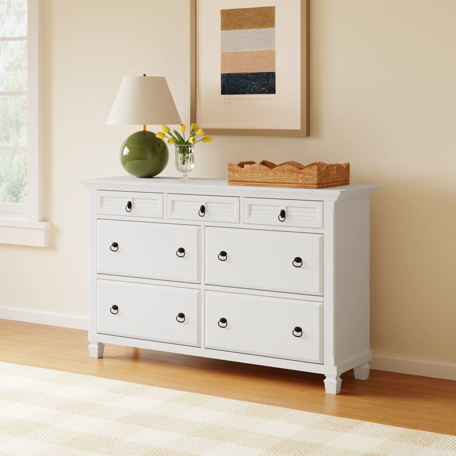 Gleda Solid Wood 62'' W 7 - Drawer Dresser | Wayfair North America