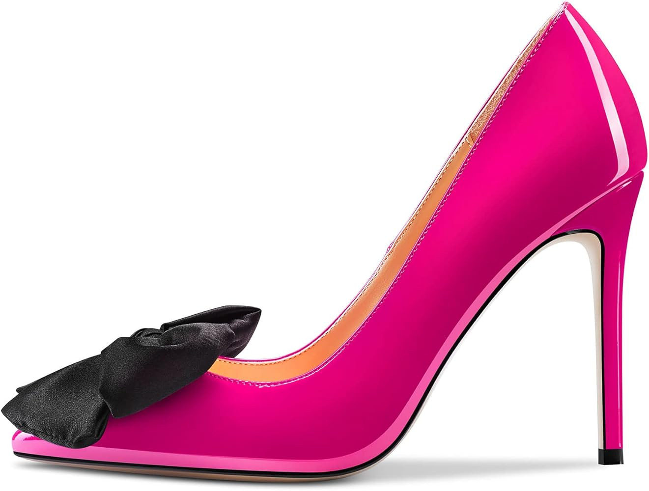 Aachcol Women Stiletto High Heel Pumps Slip-on Pointed Toe Dress Shoes Office Party Wedding Patent 4 | Amazon (US)