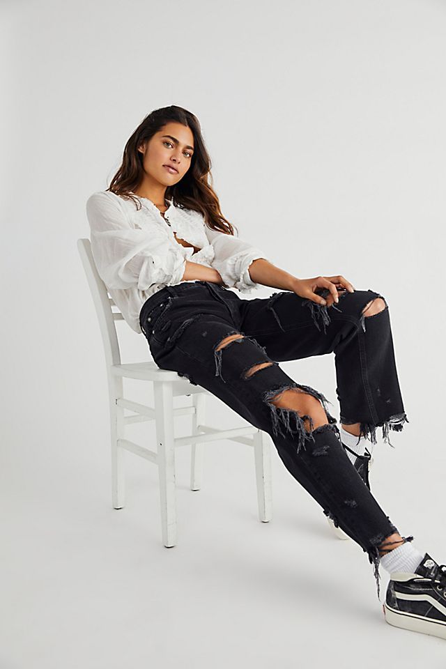 Maggie Mid-Rise Straight-Leg Jeans | Free People (Global - UK&FR Excluded)