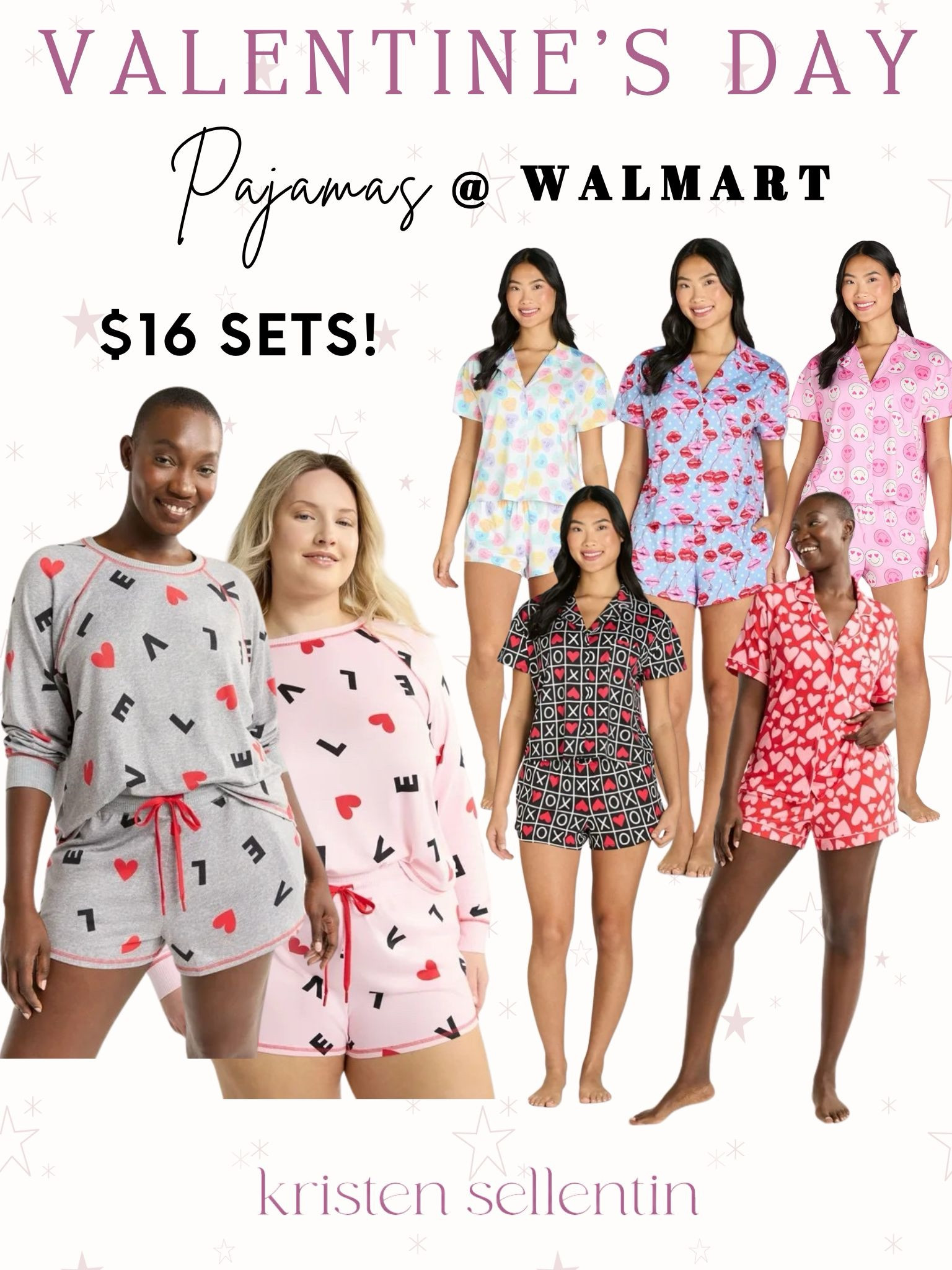 $16 Valentine’s Day pj sets for women at Walmart 

#valentinesday #walmart #pjs 

#LTKStyleTip #LTKFindsUnder50 #LTKSeasonal