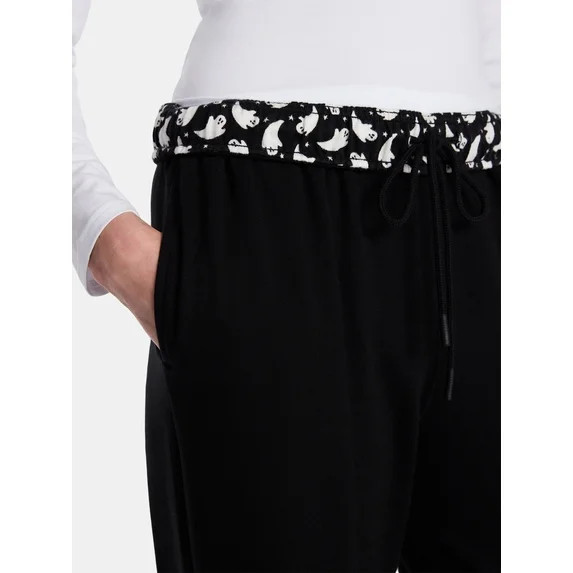 Halloween Women's French Terry Knit Lounge Pants from Way to Celebrate, 29" Inseam, Sizes XS-3X | Walmart (US)