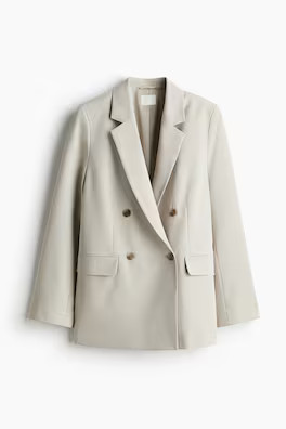 Zweireihiger Blazer - Hellbeige - Ladies | H&M AT | H&M (DE, AT, CH, NL, FI)