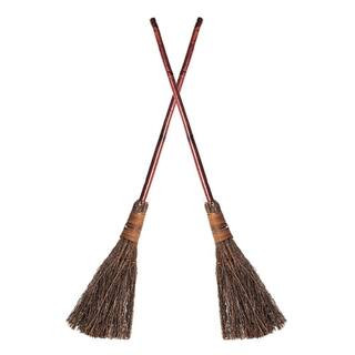 Bindle & Brass 36 in. Classic Cinnamon Bamboo Handle Scented Broom (2-Pack) BB36-100200 - The Hom... | The Home Depot