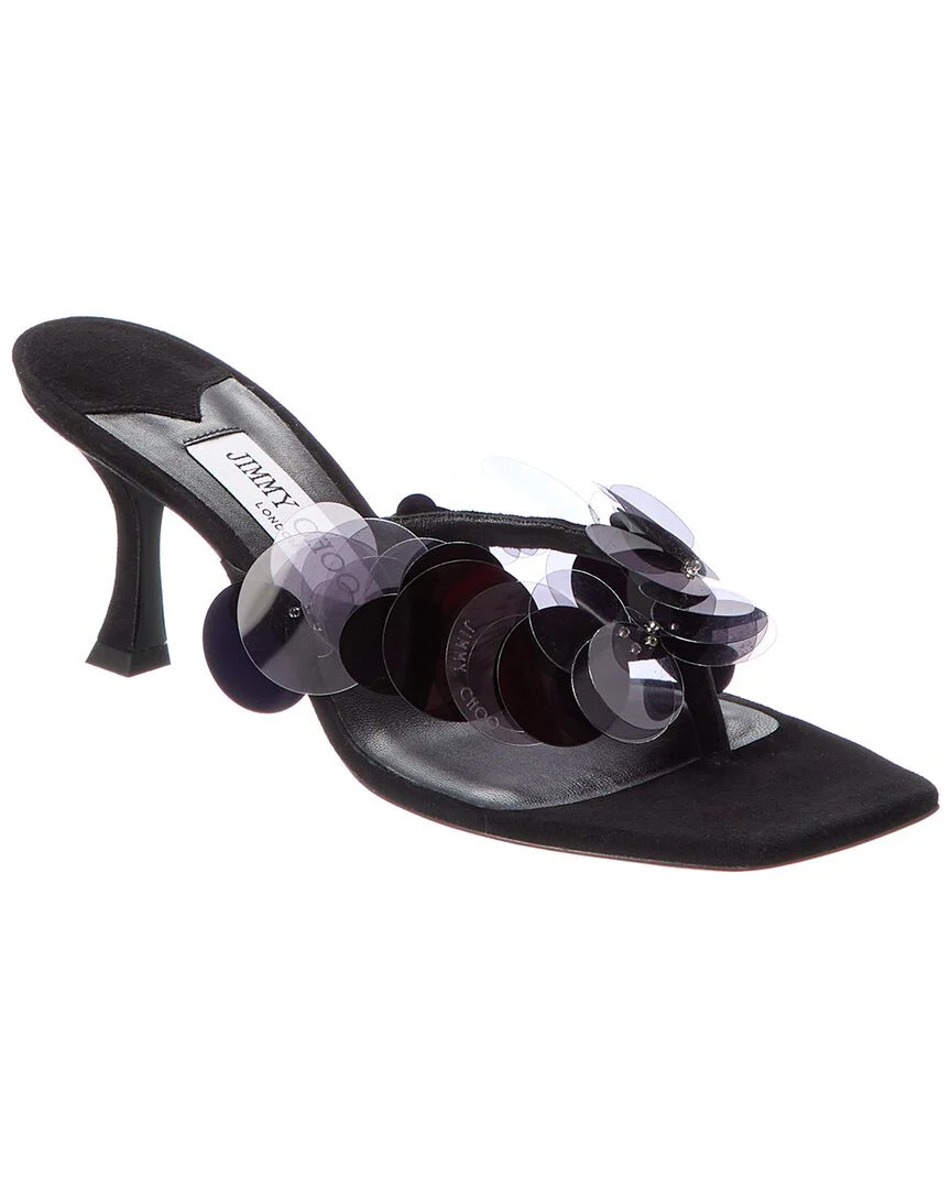 Jimmy Choo Freja 70 Suede Sandal | Shop Simon