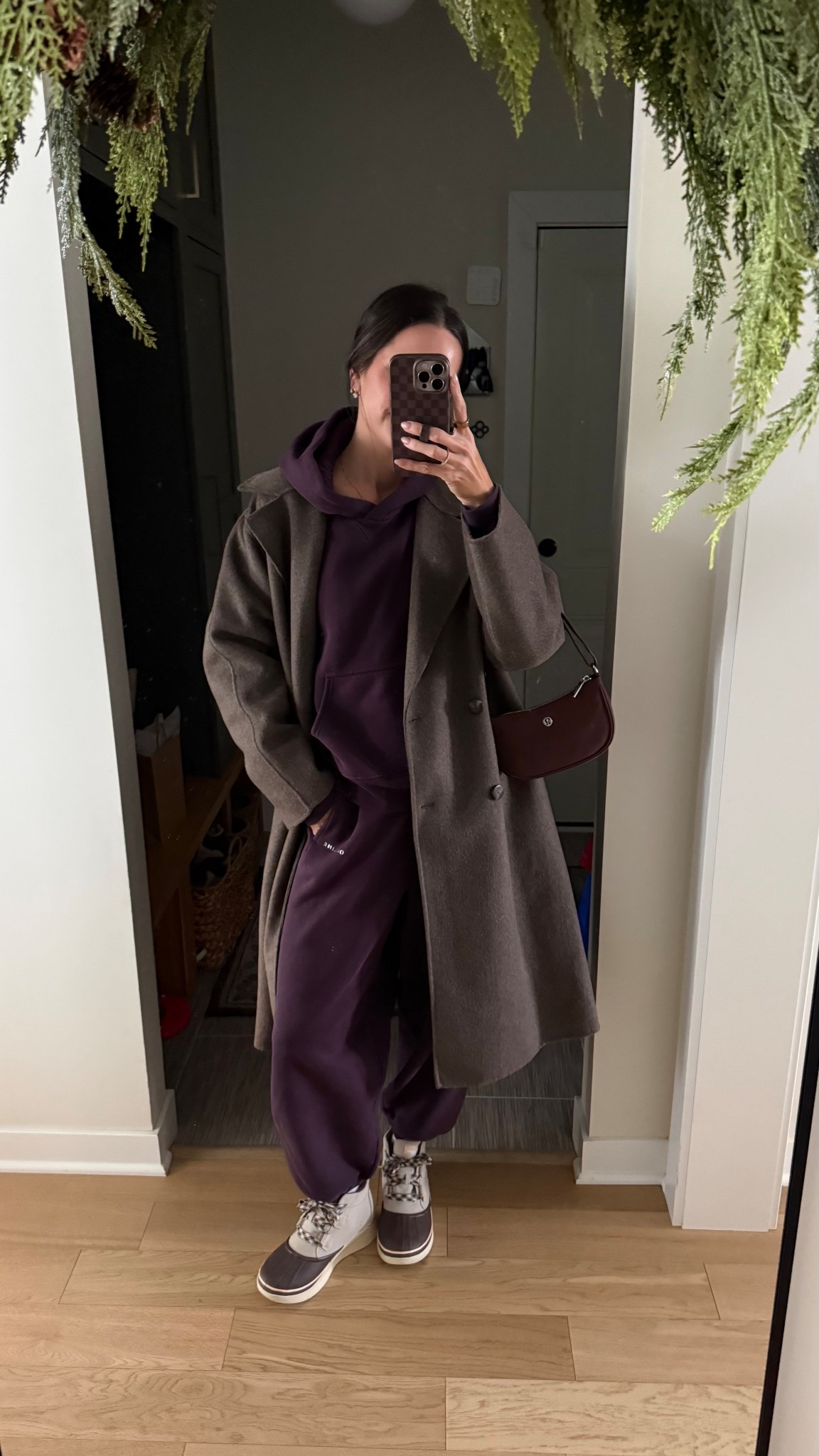 Coat: true to size (S) oversized fit 

Hoodie & sweatpant matching set: true to size, I sized up to a M in the hoodie and S in the joggers

Short winter boots: size up half 

Loopy cases code: TAYMBROWN  

Casual winter outfit / errands outfit / winter travel look 

#LTKSeasonal #LTKootd #LTKmomlife