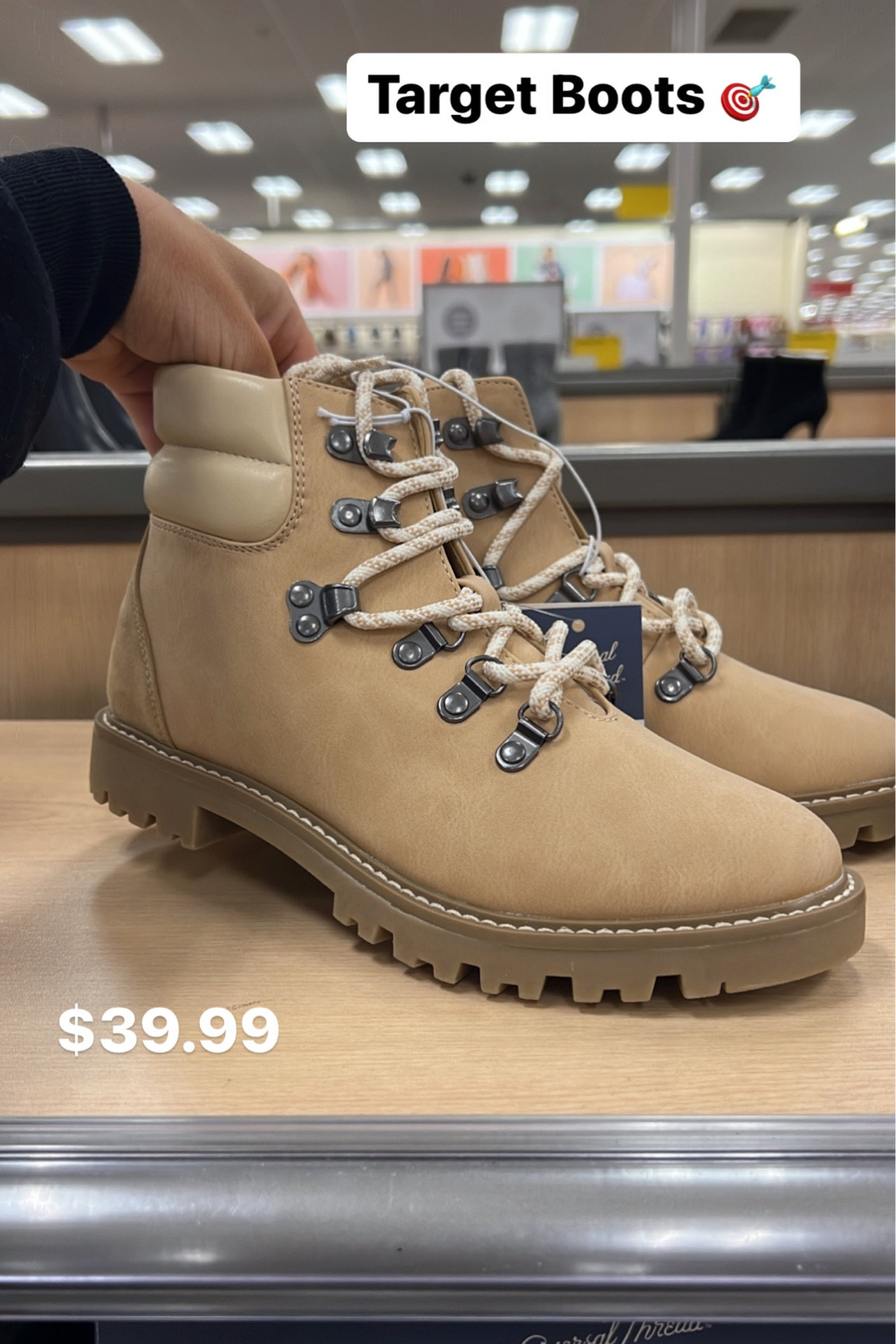 Lace up boots / target finds / target shoes / tan boots 

#LTKSeasonal #LTKshoecrush #LTKunder100