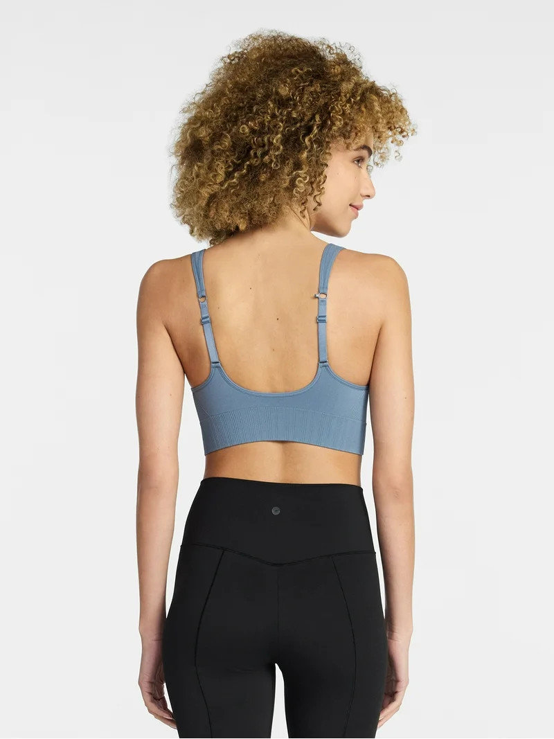 Avia Women's Medium Support Molded Plunge Sports Bra, Sizes S-XXXL | Walmart (US)