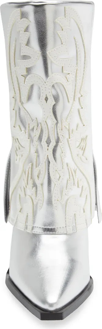 AZALEA WANG Esperanza Metallic Western Boot | Nordstrom | Nordstrom
