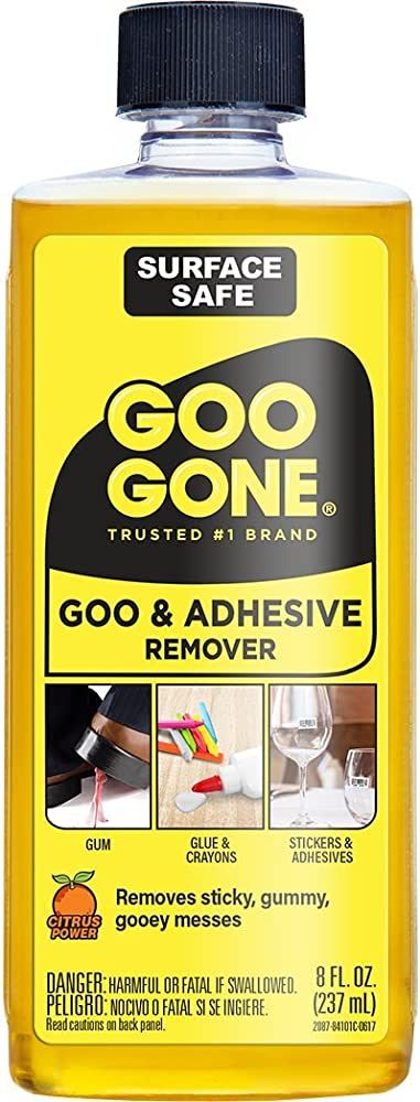 Goo Gone Adhesive Remover - 8 Ounce - Surface Safe Adhesive Remover Safely Removes Stickers Label... | Amazon (US)