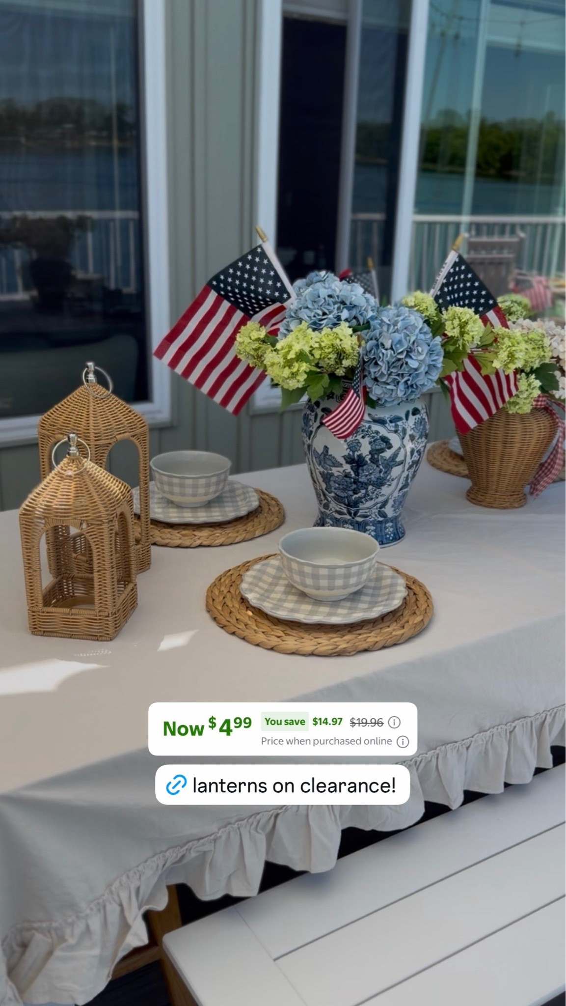Is Walmart woven lanterns are on clearance, and under $5! They are the perfect outdoor accessory. ￼

#LTKHome #LTKSaleAlert
