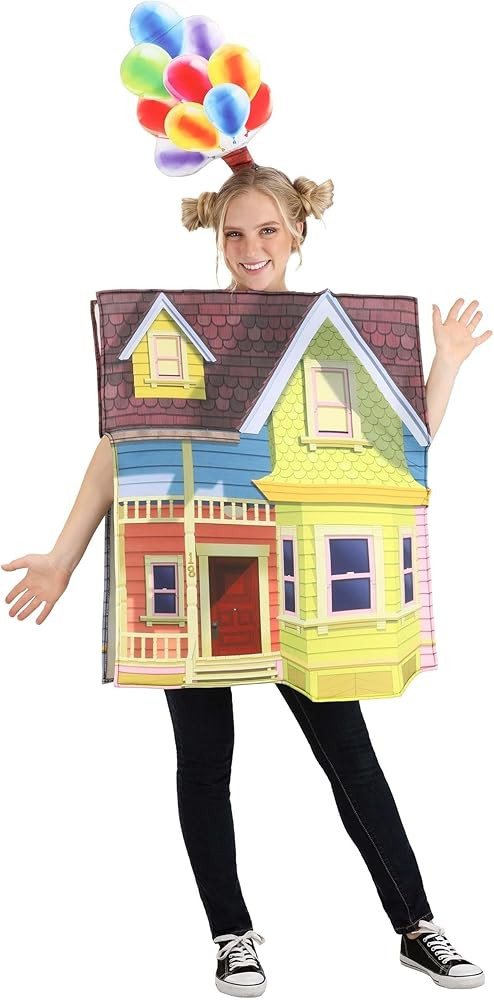 Disney and Pixar Adult Up House Costume, Carl Fredricksen House Halloween Costume | Amazon (US)
