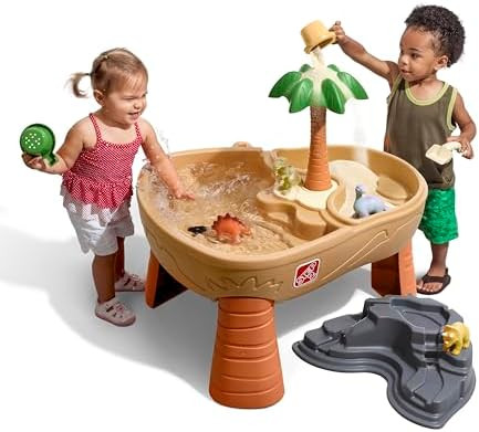Step2 Dino Dig Sand and WaterTable, Kids Activity Sensory Playset, Summer Outdoor Toys, 7 Piece W... | Amazon (US)