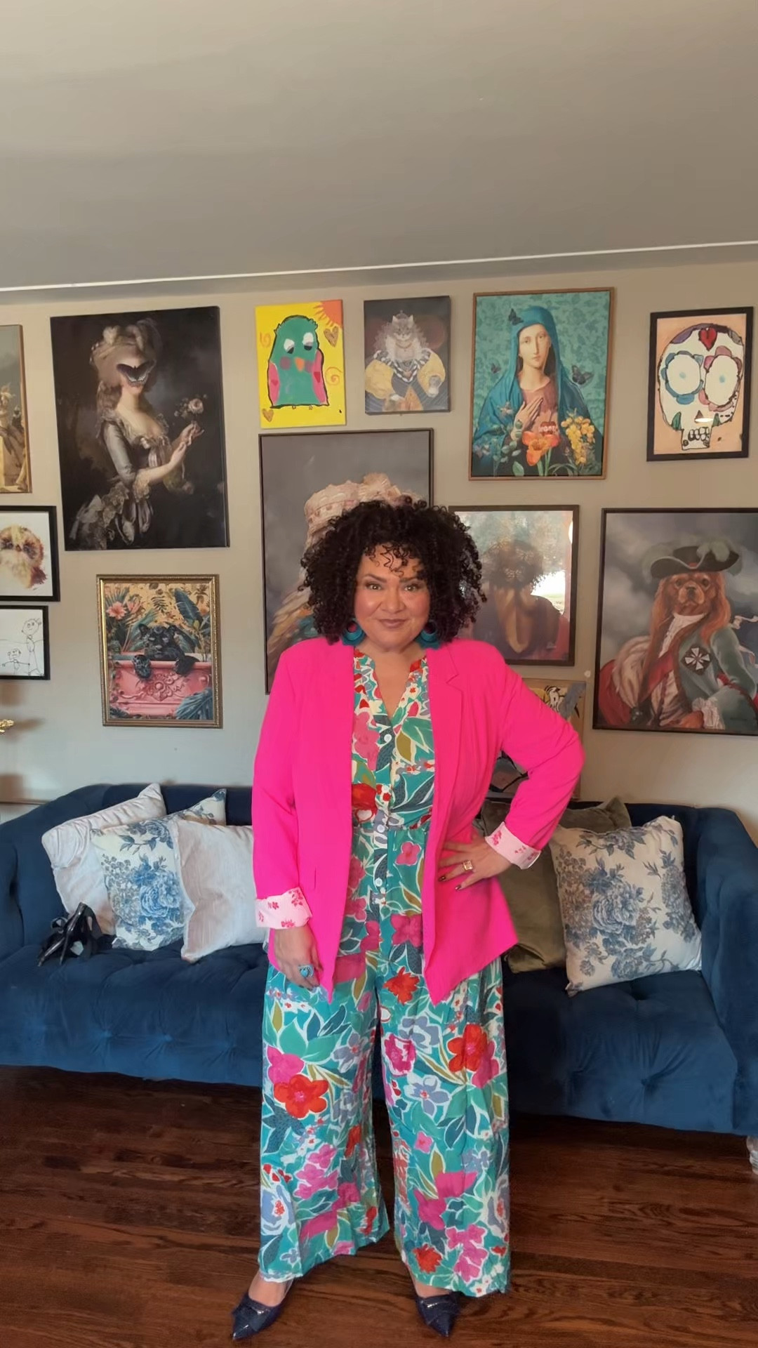 Loving a colorful spring jumpsuit! I’m wearing a large! 

#LTKMidsize #LTKSeasonal #LTKOver40
