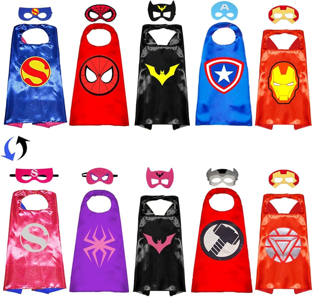 NFTX Toys for 3-10 Year Boys Girls, Double Side Superhero Capes with Mask for Kids Christmas Cost... | Amazon (US)