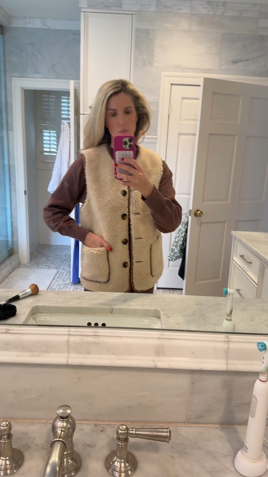 The cutest reversible faux shearling vest 

#LTKOver40 #LTKSeasonal #LTKStyleTip