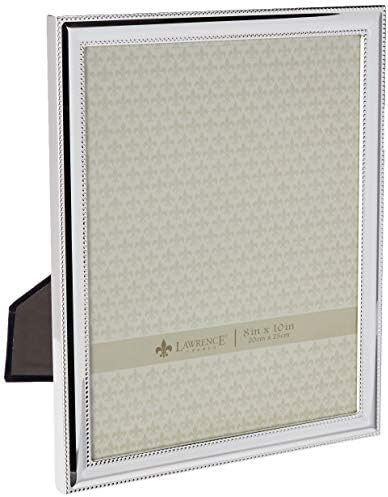 Lawrence Frames 510780 Metal Picture Frame Silver-Plate with Delicate Beading, 8 by 10-Inch | Amazon (US)