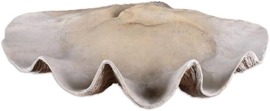 Uttermost Clam Shell 22 3/4" Wide Stone Accent Bowl | Amazon (US)