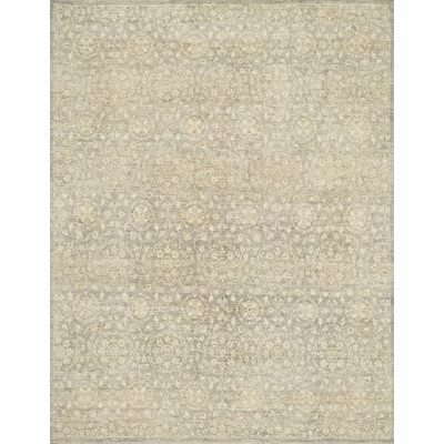 Claussen Floral Hand Knotted Wool Beige Area Rug | Wayfair North America