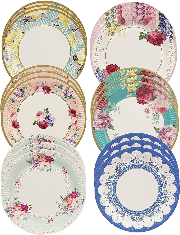 Talking Tables Afternoon Tea Vintage Floral Paper Plates | Pack of 24 | Truly Scrumptious | for B... | Amazon (US)