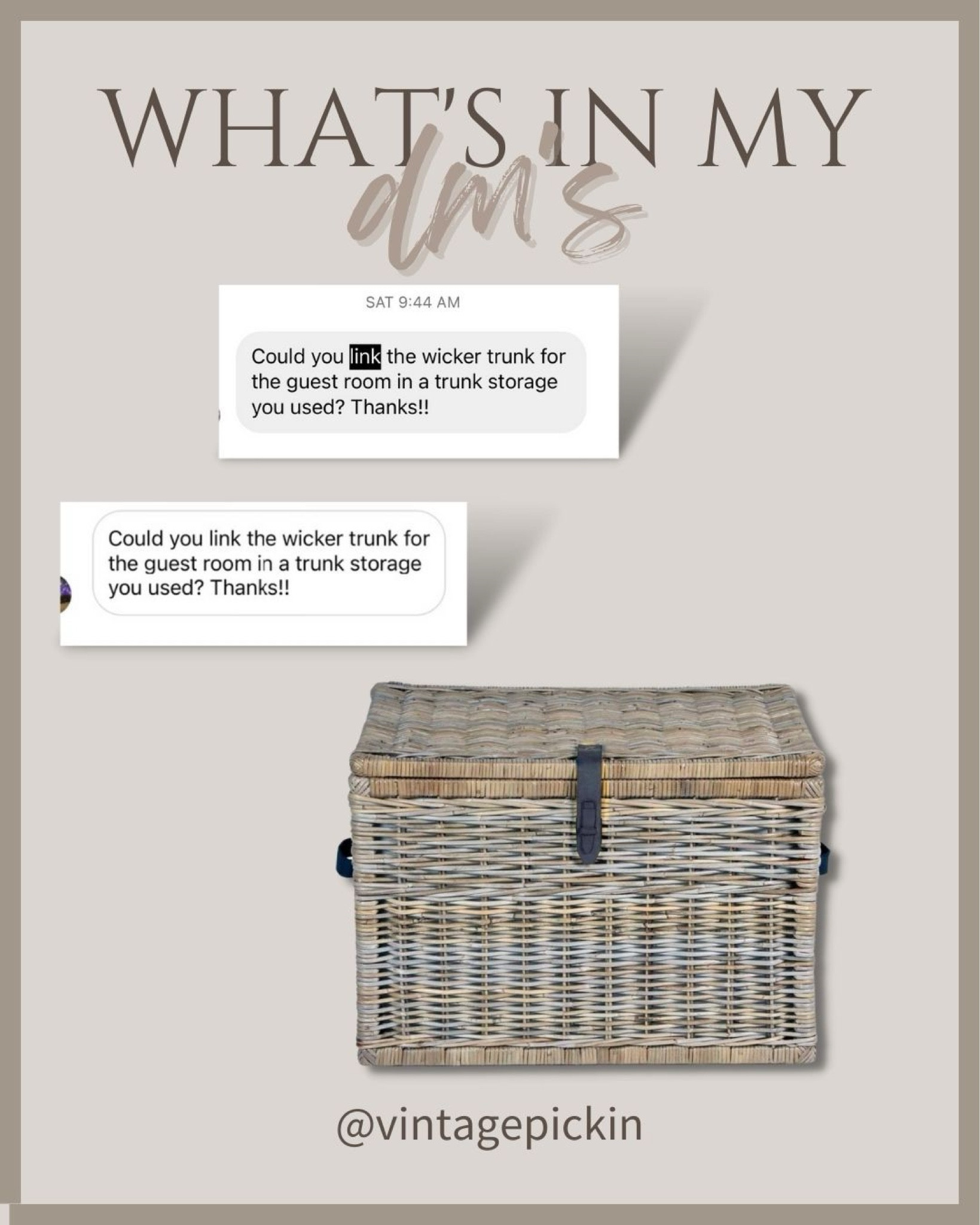 Wicker Basket

Wicker container  wicker baskets boho home decor  decor trunk  rustic decor  home finds  home decor  decorations  home winter  living room decor  wicker trunk  VintagePickin   

#LTKHome #LTKStyleTip