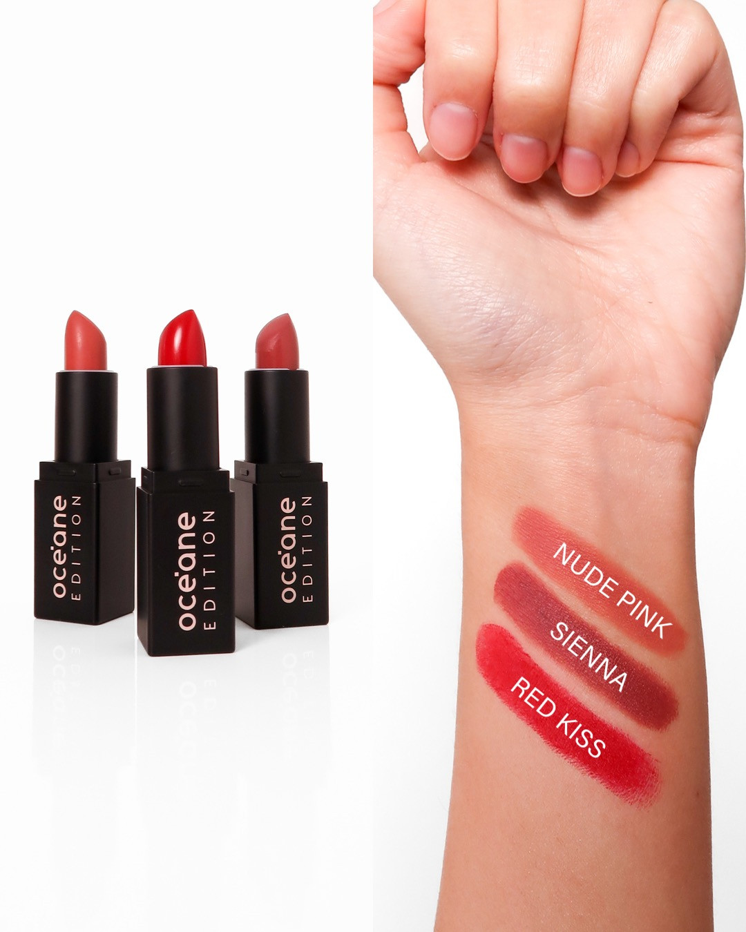 Océane Color My Lips - Batom Líquido Matte: Naked (marrom rosado). Hype (rosa queimado). Real Deal (vermelho puro). 

 #LTKbrasil #LTKbeleza