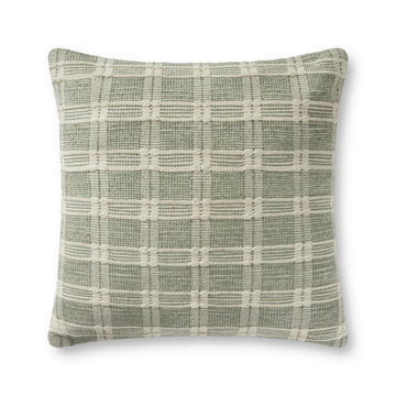 Hand Woven Green Pillow | Burke Decor