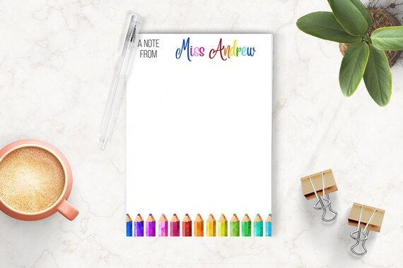 Teacher Personalized Notepad Custom Teacher Pad Teacher | Etsy | Etsy (US)