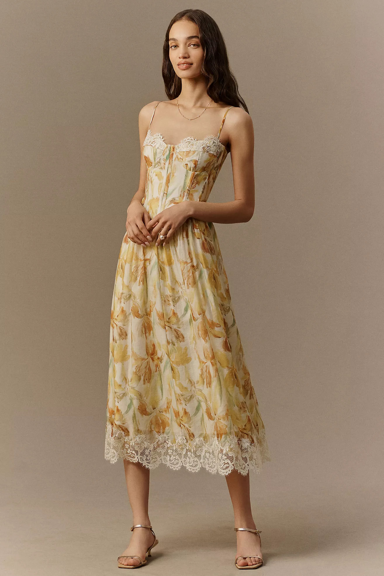 Bardot Ashta Lace-Trim Maxi Dress | Anthropologie (US)