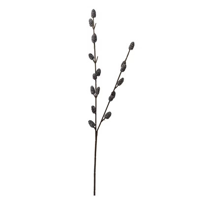 Northlight 27" Brown and White Snowy Pine Cones Christmas Spray | Target