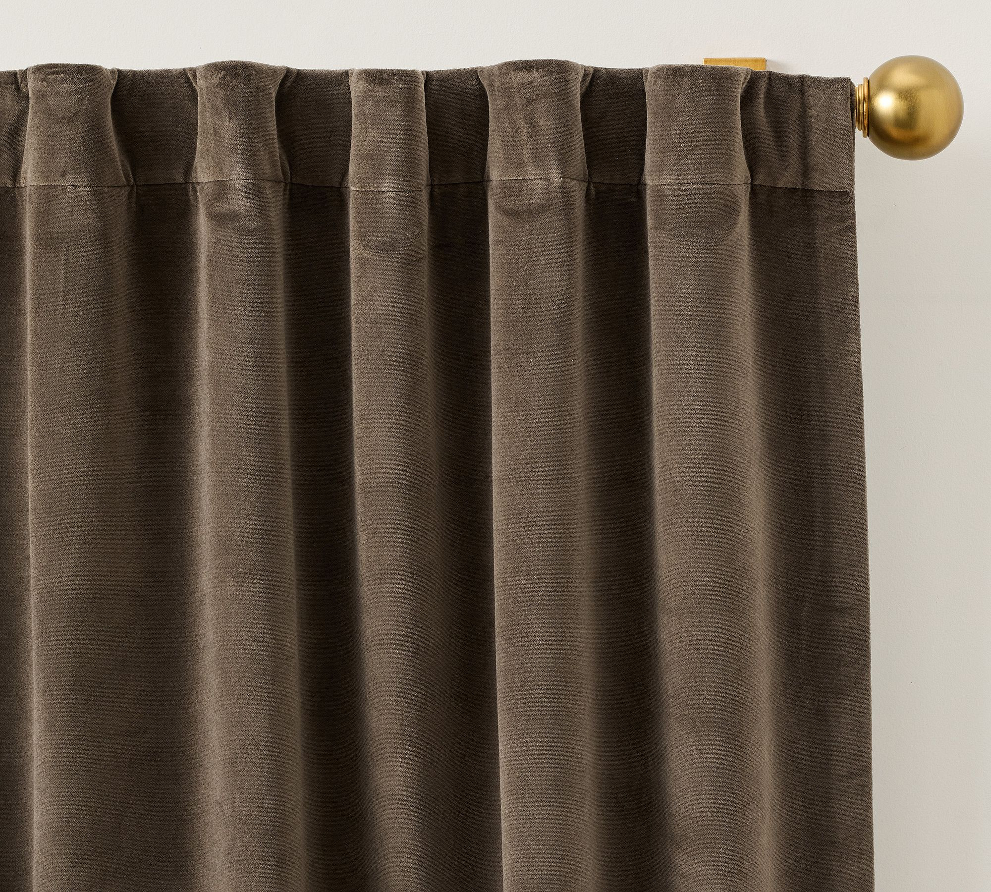 Velvet Twill Blackout Curtain | Pottery Barn (US)