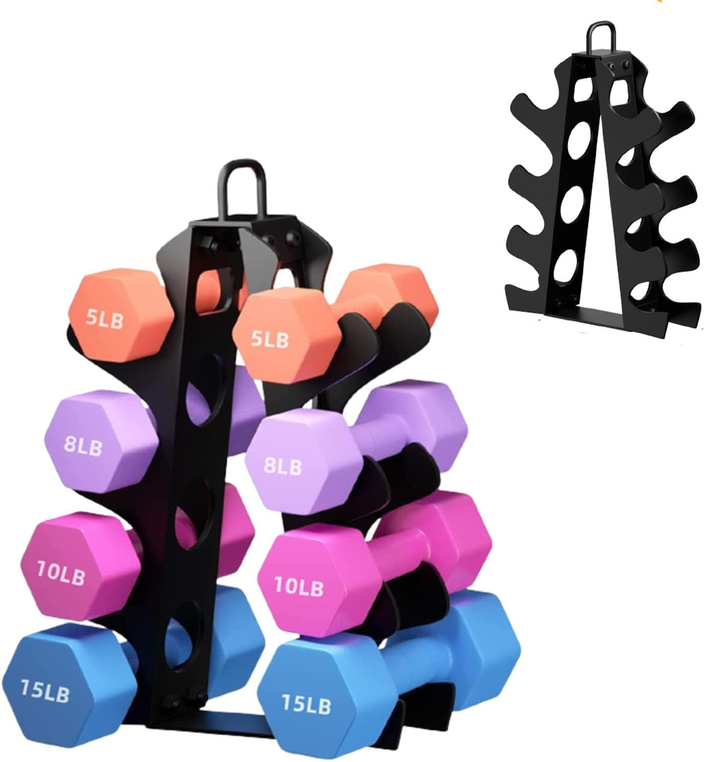 Weight Rack for Dumbbells(Dumbbells not included), EXBTOKA Compact A-Frame Dumbbell Rack Stand On... | Amazon (US)