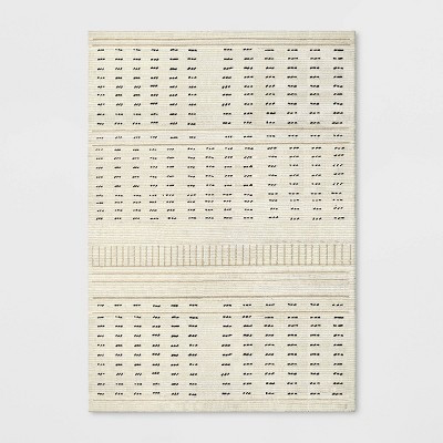 Hand Tufted Wool Area Rug Cream/Black - Threshold™ | Target