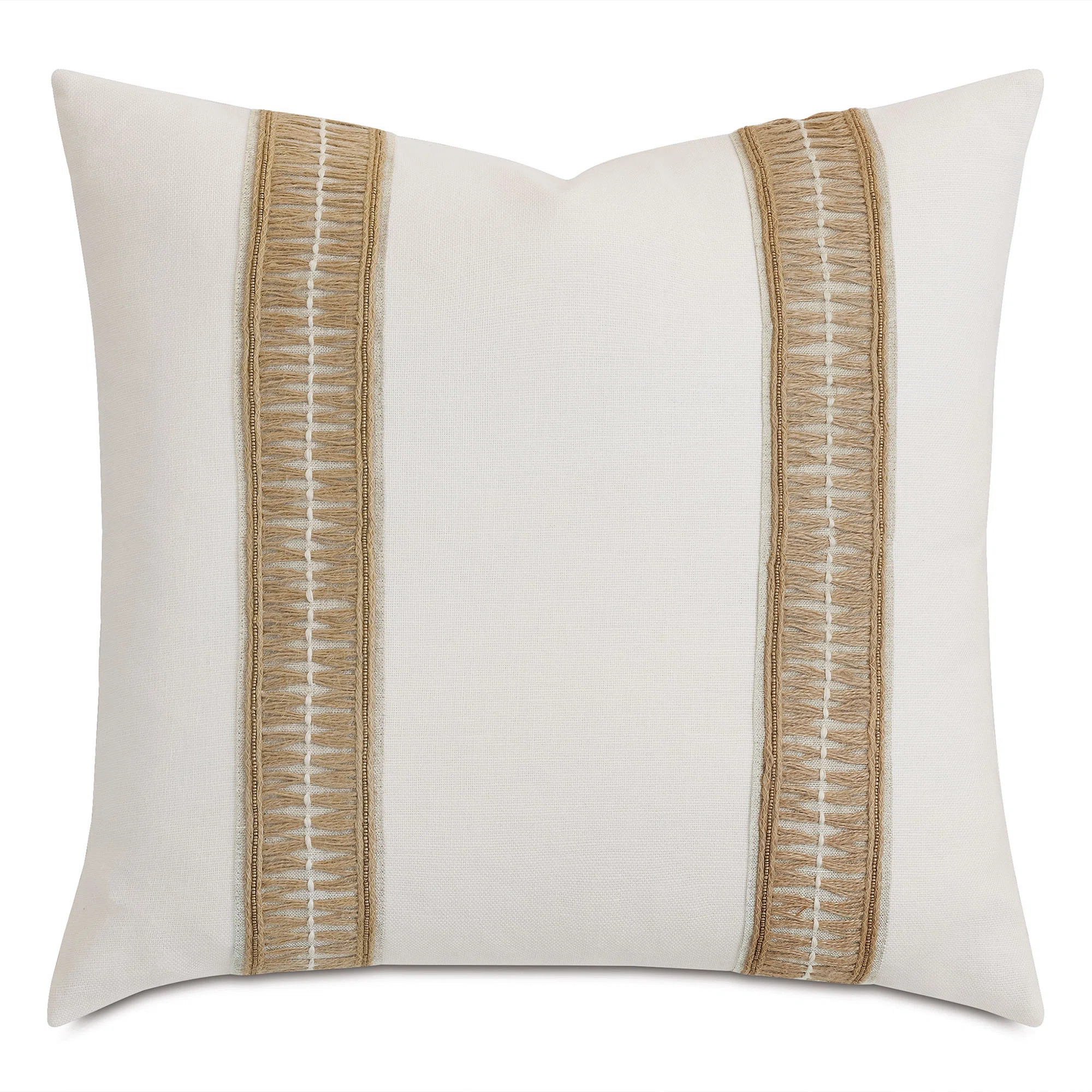 Sanders Appliqued Linen Reversible Throw Pillow | Wayfair North America