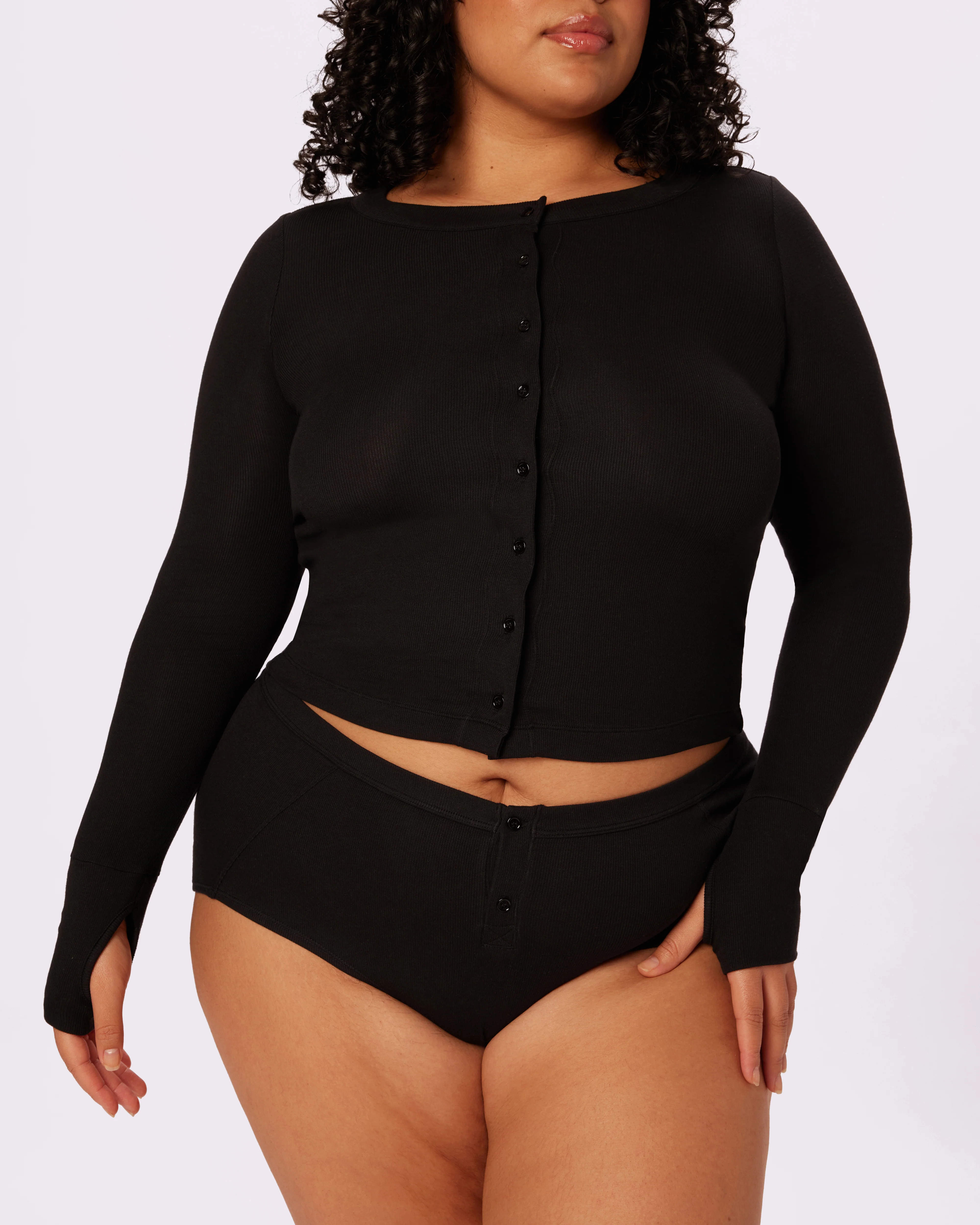 Lush Crop Cardi | Lush Rib (Eightball) | Parade