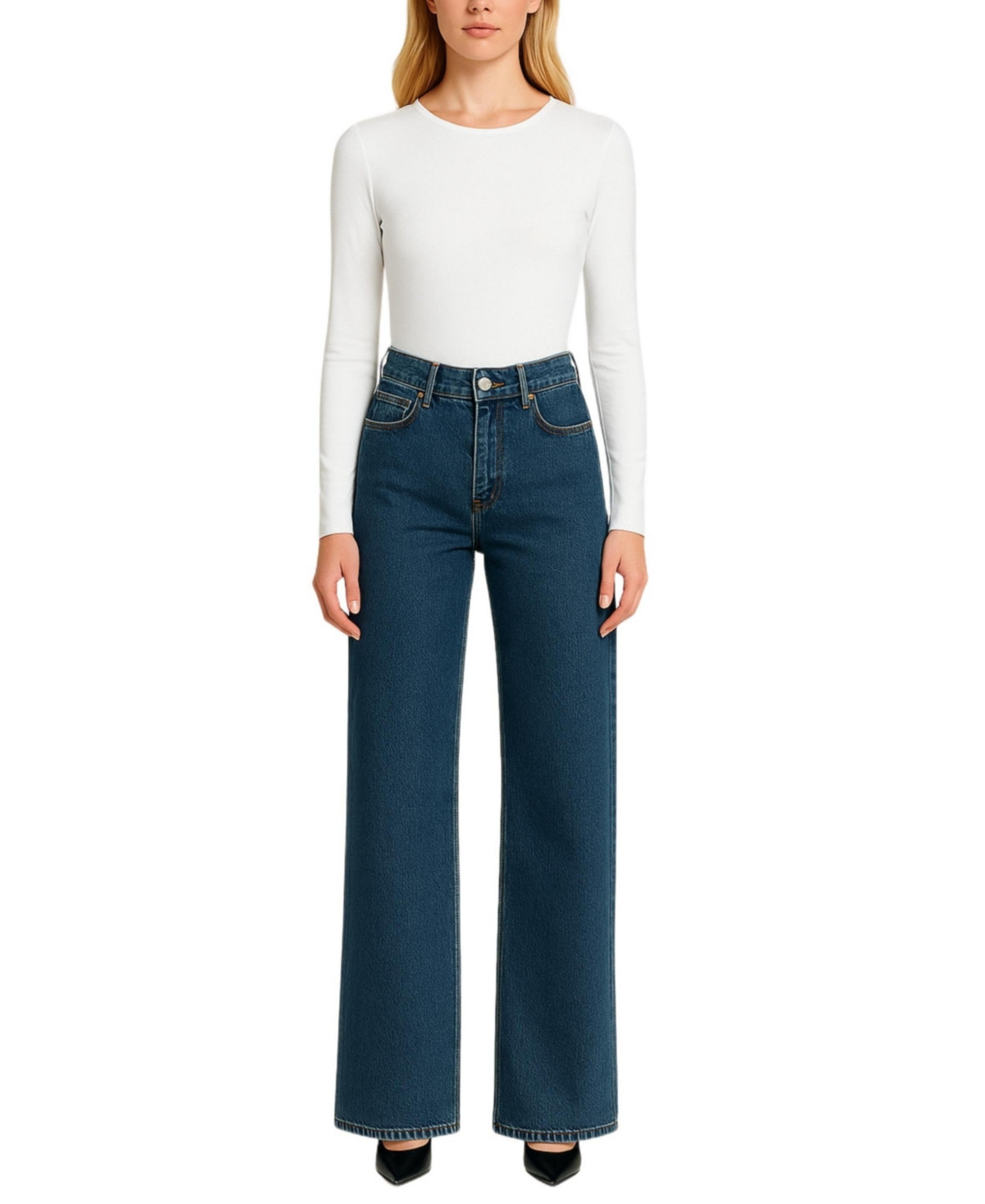 Nocturne Women's Long-Sleeve Jersey Bodysuit - White | Macy's