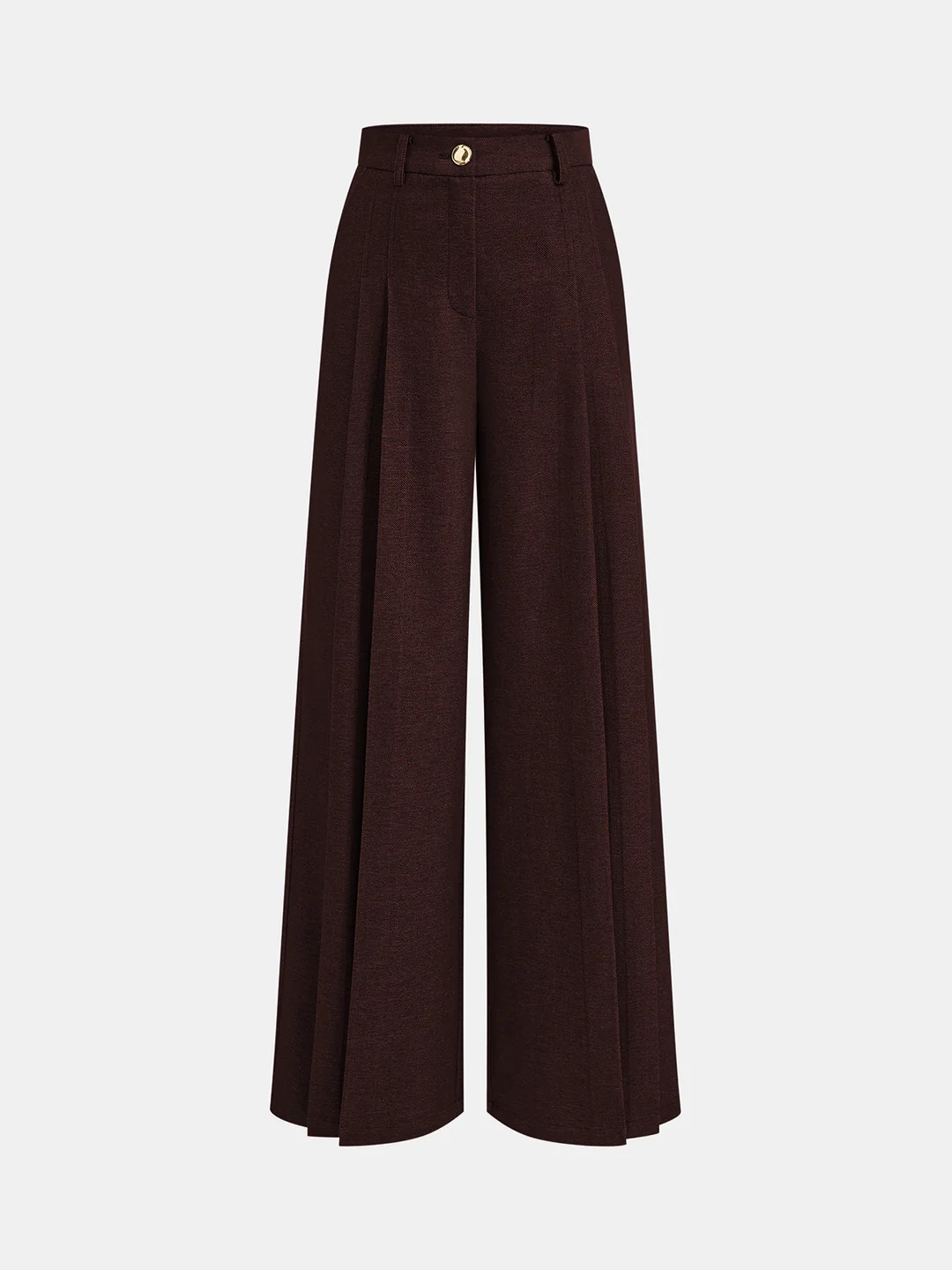 Mid-Waisted Pleated Wide-Leg Pants | Commense