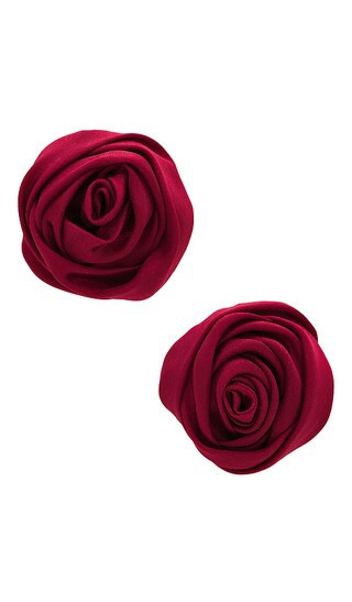 petit moments Rosette Studs in Red. | Revolve Clothing (Global)