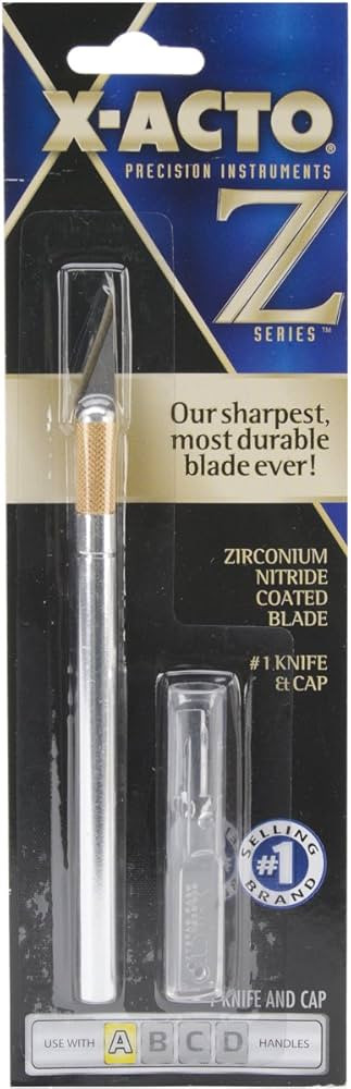 X-ACTO XZ3601 No. 1 Z-Series Precision Utility Knife w/Replaceable Steel Blade, Safety Cap | Amazon (US)