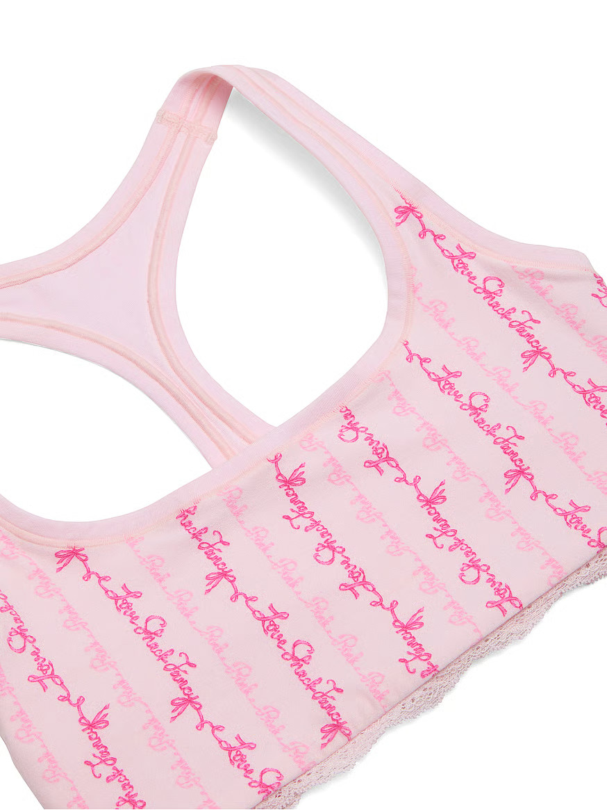 PINK x LoveShackFancy Cotton Racerback Bralette | Victoria's Secret (US / CA )