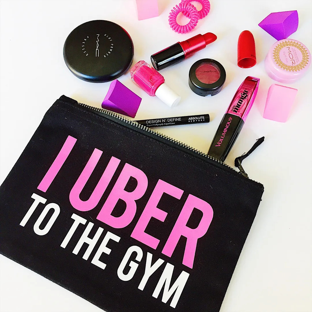UBER to THE GYM Make Up Pouch | Makeup Bag-Cosmetic Bag-Brush Holder-Makeup Storage-Make-up- | Etsy (US)