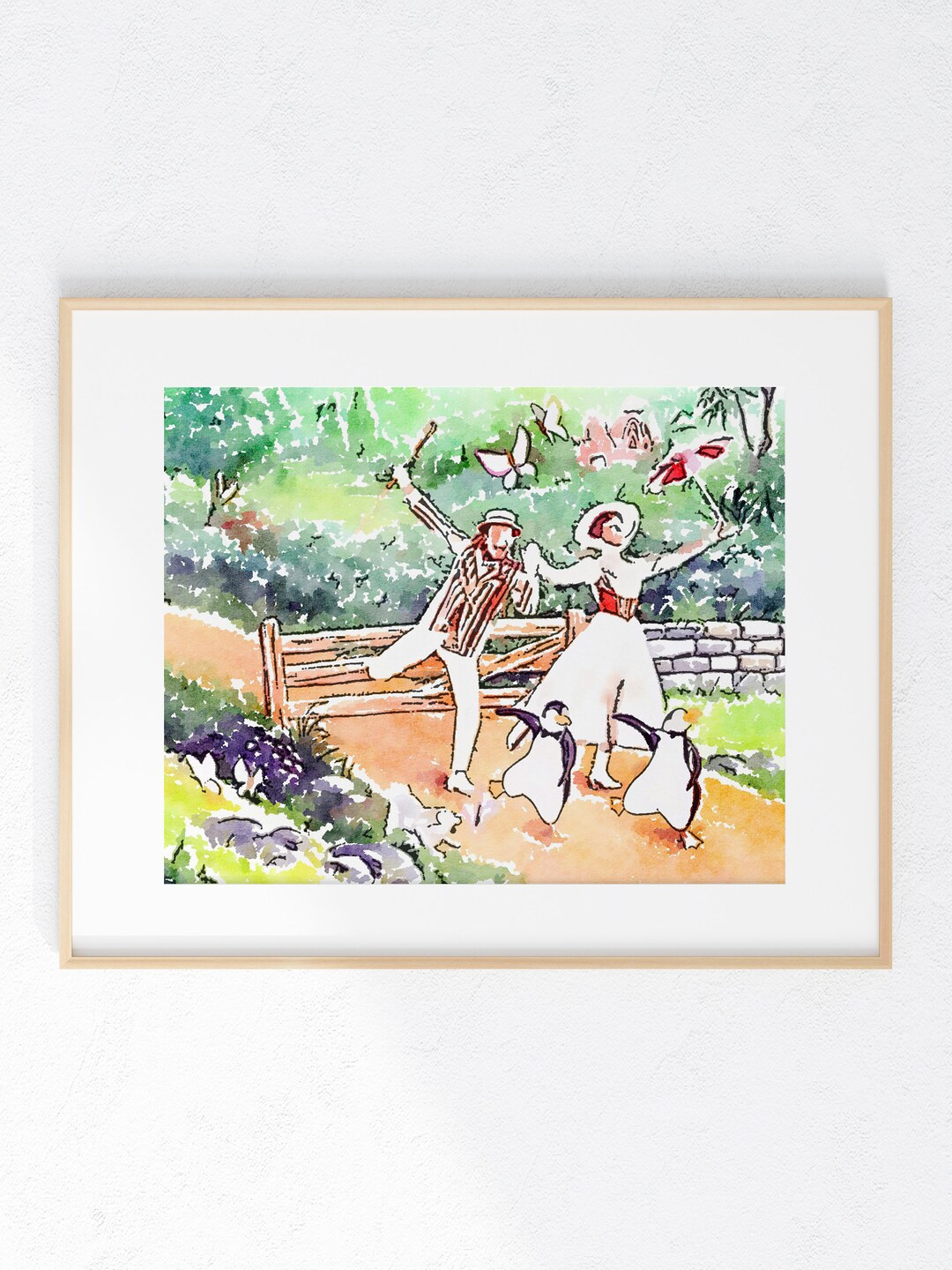 Jolly Holiday Watercolor wall print 8 x 10 unframed Home Decor Small Gift | Etsy (US)