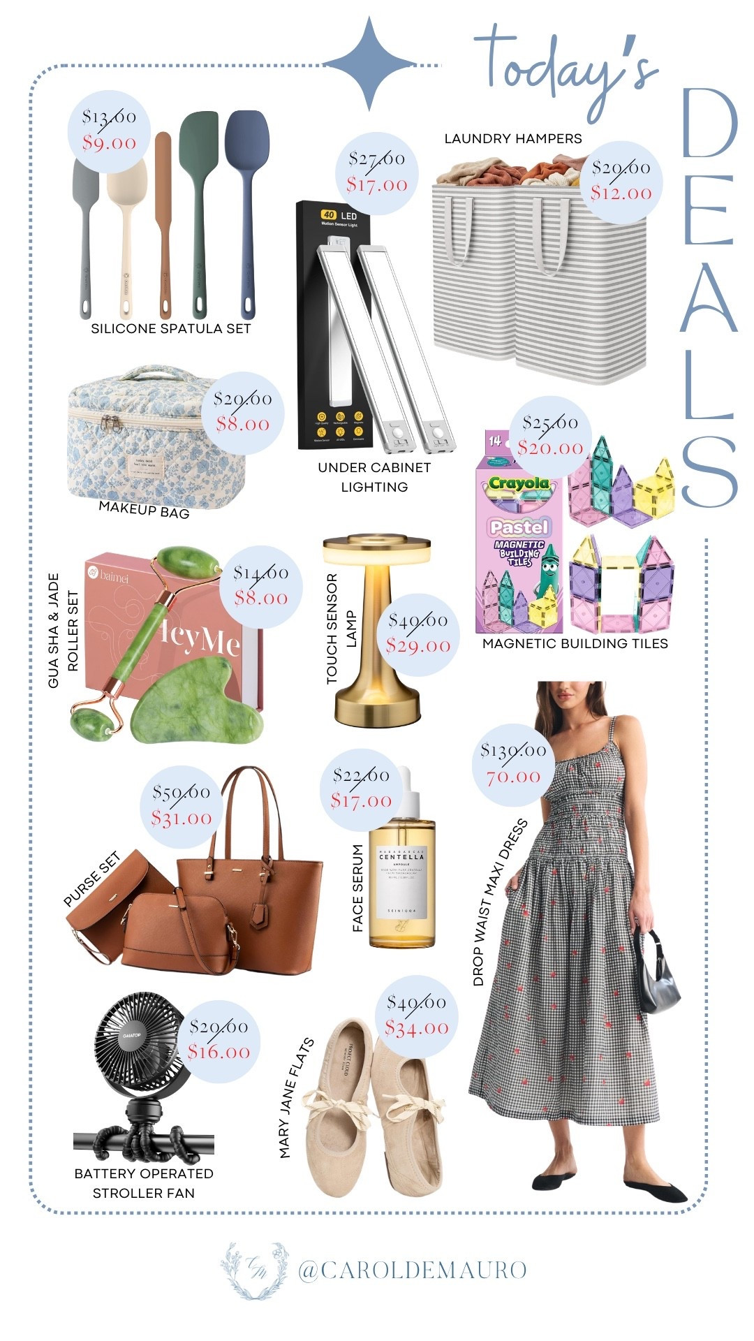 Score some amazing finds today with deals on essentials like a silicone spatula set, under cabinet lighting, and a chic drop waist maxi dress. You can also grab lifestyle favorites, including a jade roller set, magnetic building tiles, Mary Jane flats, a face serum, and a variety of stylish accessories–all at a fraction of their original prices.

spring dresses, fashion accessories, skincare finds, home decor, cooking essentials, mom must haves, kids toy, laundry organization

#LTKHome #LTKSaleAlert #LTKootd