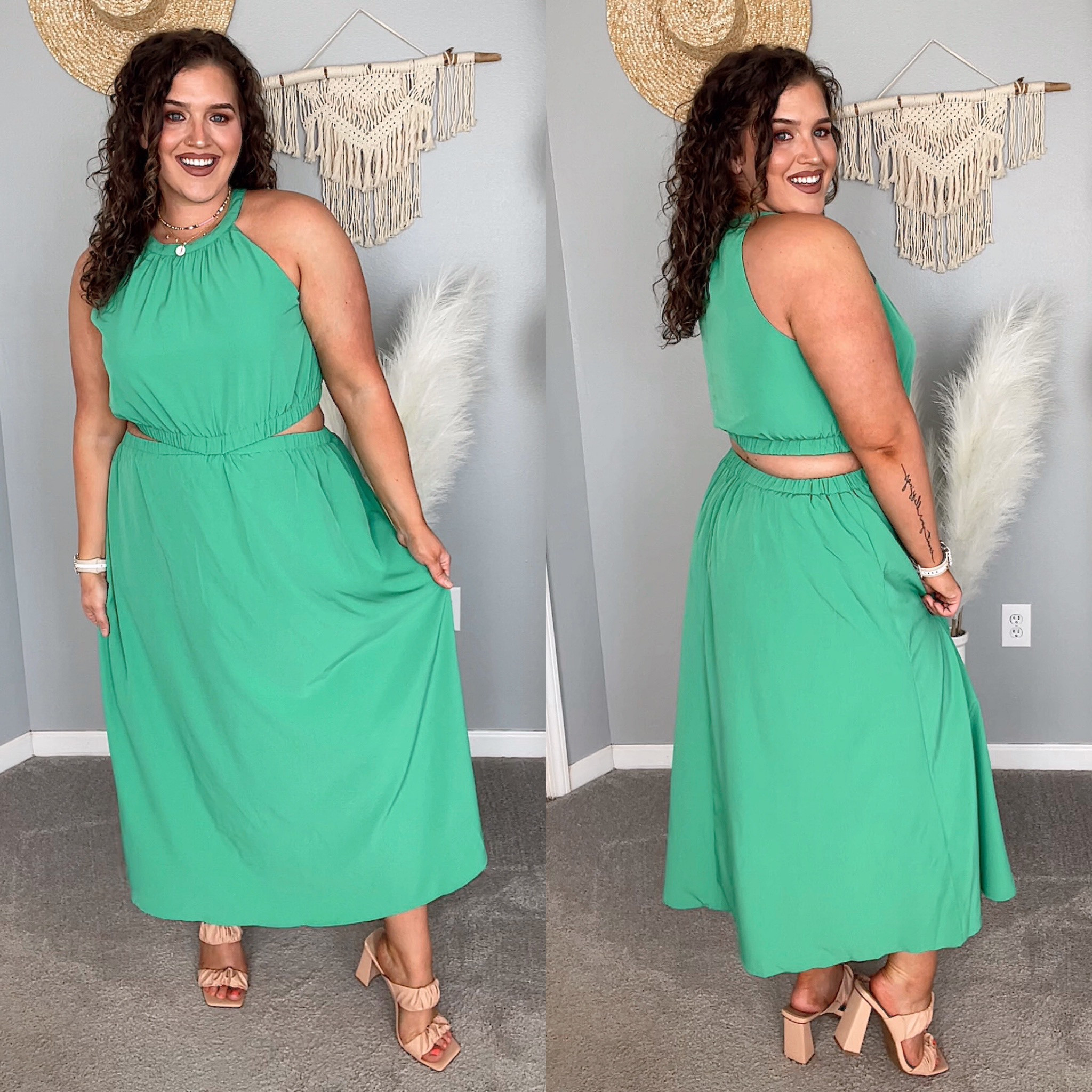 Midsize Amazon vacation cut out midi dress 🏝️🌺🌊 
Size: XL
Vacation outfits, midi dress, cut out dress, heels, resort wear, vacation style 
#midsizeoutfits #ootd #vacationoutfits #resortwear #dresses #mididress #cutoutdress #affordablefashion #heels #beachoutfit 

#LTKcurves #LTKstyletip #LTKSeasonal