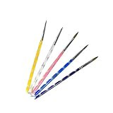 Gcroet 5PCS Acrylic Nail Brush Set Nail Gels Paint Brushes Manicure Pedicure Painting Polish Brush N | Amazon (US)