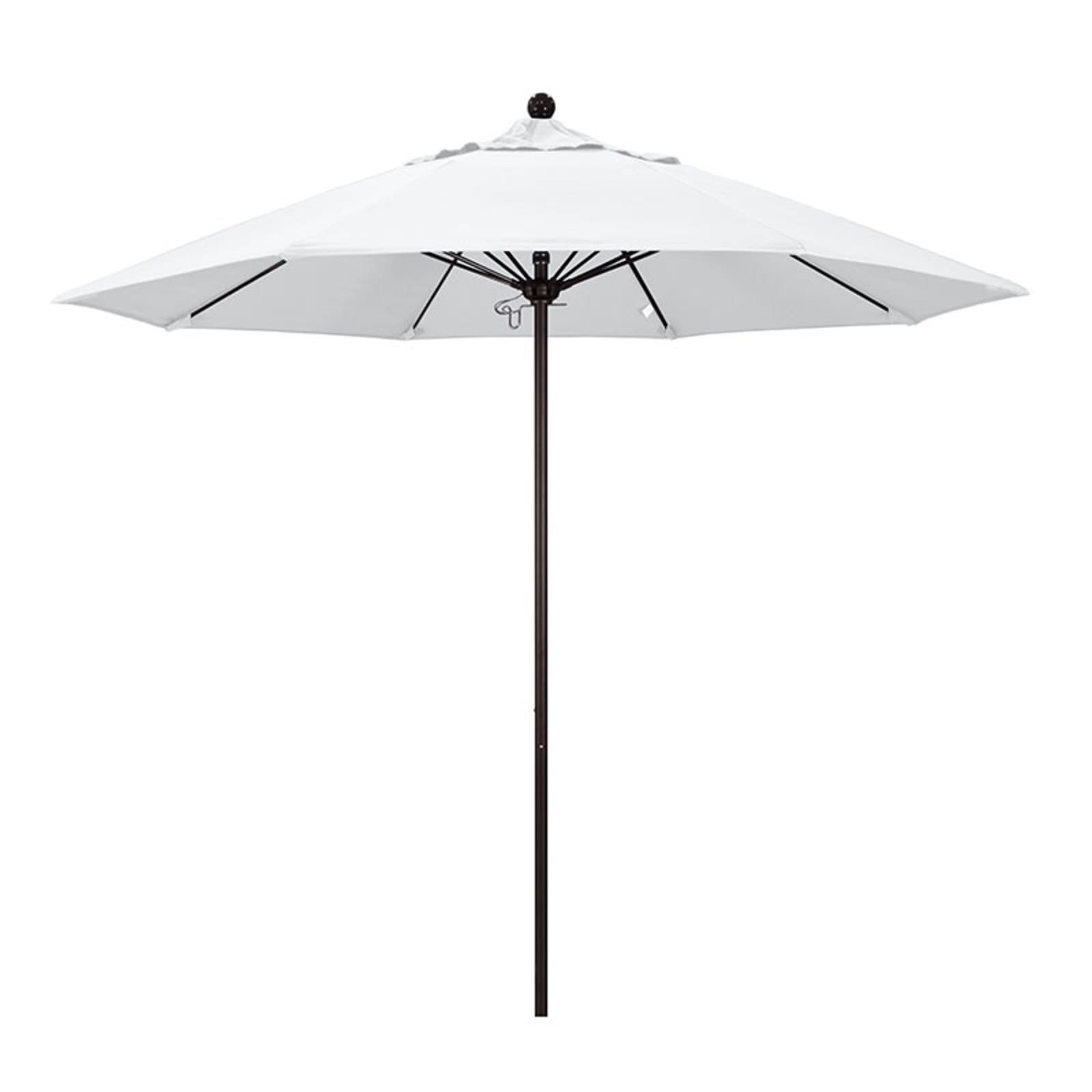 Commercial Grade Umbrella with Manual Lift - Bronze Finish, Natural, 9 ft. | The Company Store