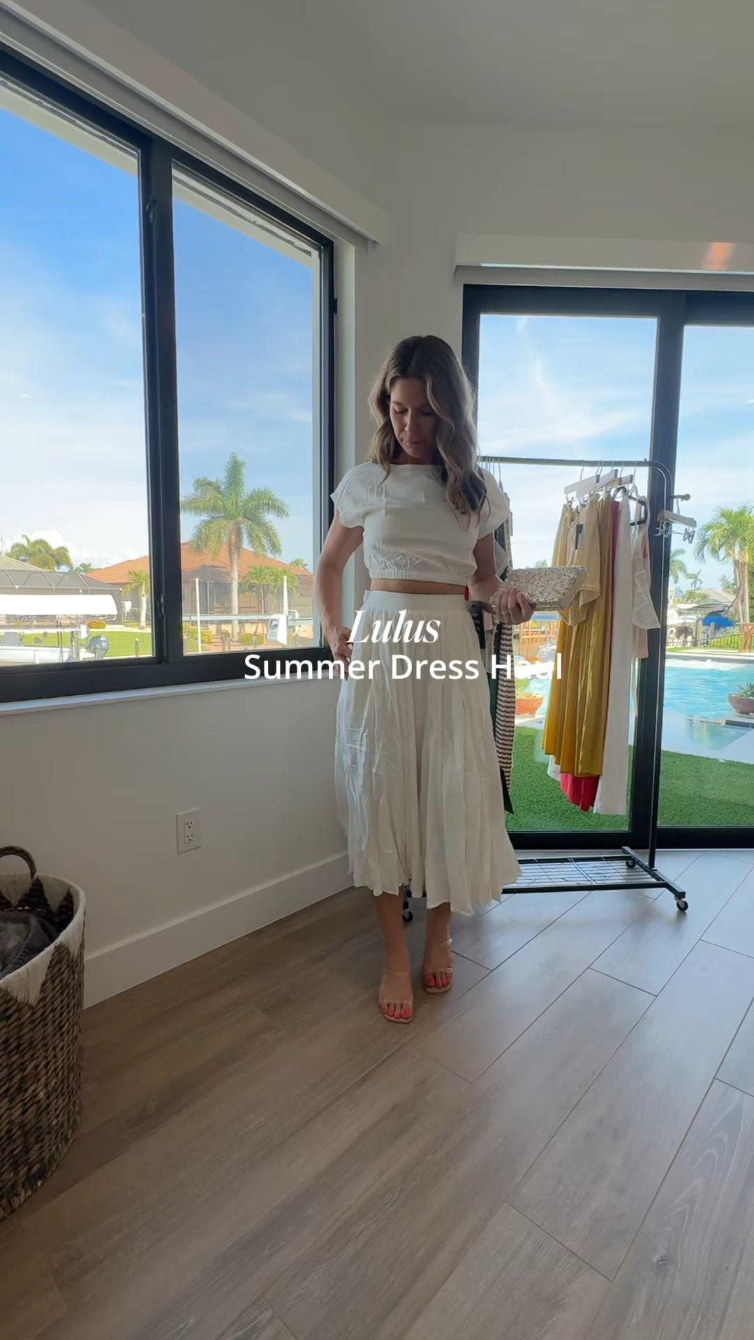 @Lulus Summer Haul 🤍 

A little bit of everything for my upcoming beach vacation, wine tasting vacation, and mountain vacation 🥂 

White set: size small 
Tan dress: medium 
Orange dress: small 
Green dress: medium